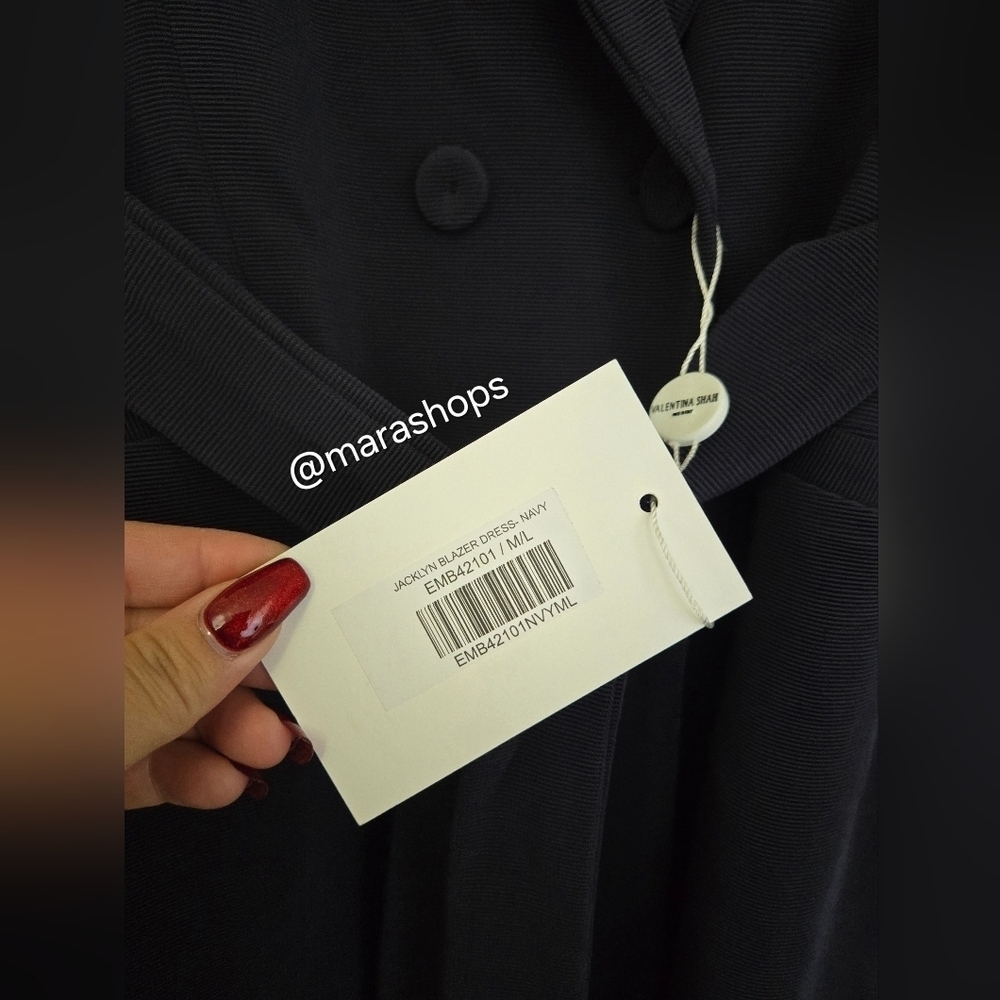 Valentina Shah Navy Blazer Fringe Dress - Picture 7 of 8